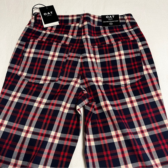OAT New York NWT cropped plaid pants size 26 27 28 29 - Picture 4 of 5